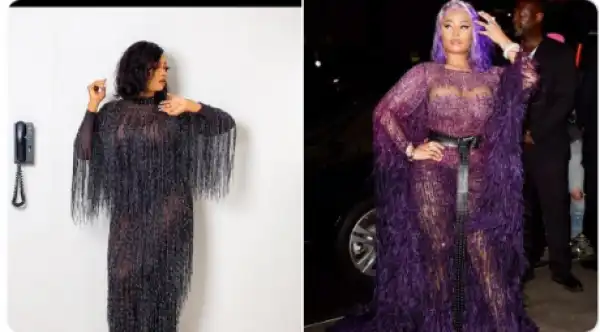 Who rocked the dress better between Tacha and Nicki Minaj? (Photos)